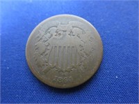1864 Two Cent (Large Motto) - Low Mintage Coin