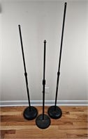 3 Microphone Stands (2 Peavey & 1 unknown)