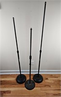 3 Microphone Stands (2 Peavey & 1 unknown)