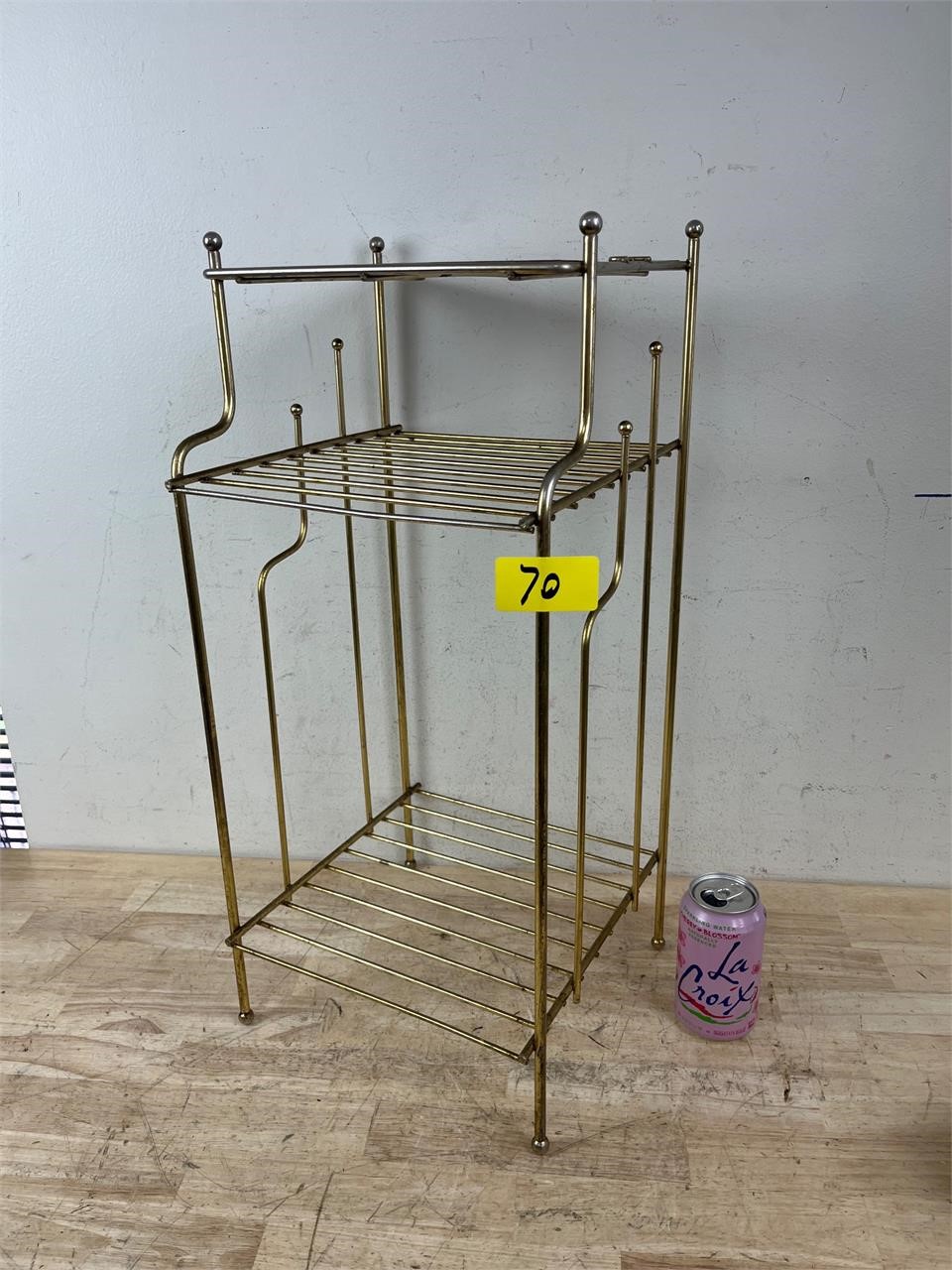 Brass Magazine Rack/ Side Table