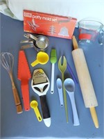 Kitchen baking utensils, rolling pin