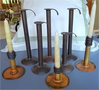 Metal Candle Sticks, set of 3 & 5