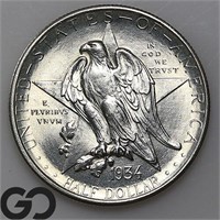 1934 Texas Commemorative 50c, Gem BU Bid: 200