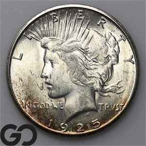 1925-S Peace Dollar, Choice BU++ Bid: 325