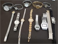 Flat- 12 Ladies Watches, 2 Bands.