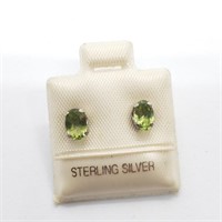 $50 Silver Geunine Peridot Earrings