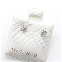 Certified 14K  Diamond(0.21ct) Earrings