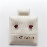 $100 14K  Grnuine Ruby Earrings