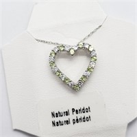 $60 Silver Peridot 20" Necklace