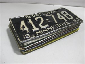 Fourteen License Plates