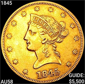 1845 $10 Gold Eagle