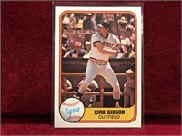 1981 Kirk Gibson Fleer Rookie Card
