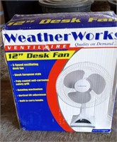 Weather Works 12” Desk Fan