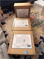 3 NEW BOXED WHITE DINNERWARE DISH SETS