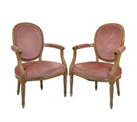 PAIR OF 19TH C. FRENCH FAUTEUIL CHAIRS