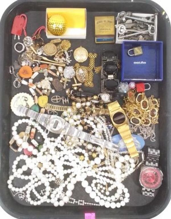 Assorted Fashion Jewelry, Watches, Keys