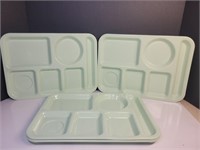 4x si-lite cafeteria trays green