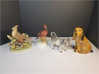 4x Vintage animal figurines cow creamer lefton