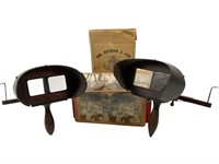 2 Antique  Stereoscope / Viewers w/ Cards
