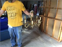 Brass chandelier