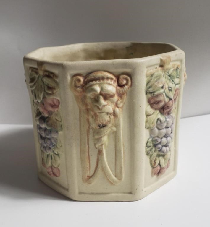 Weller pottery octagonal Roma planter with fruit