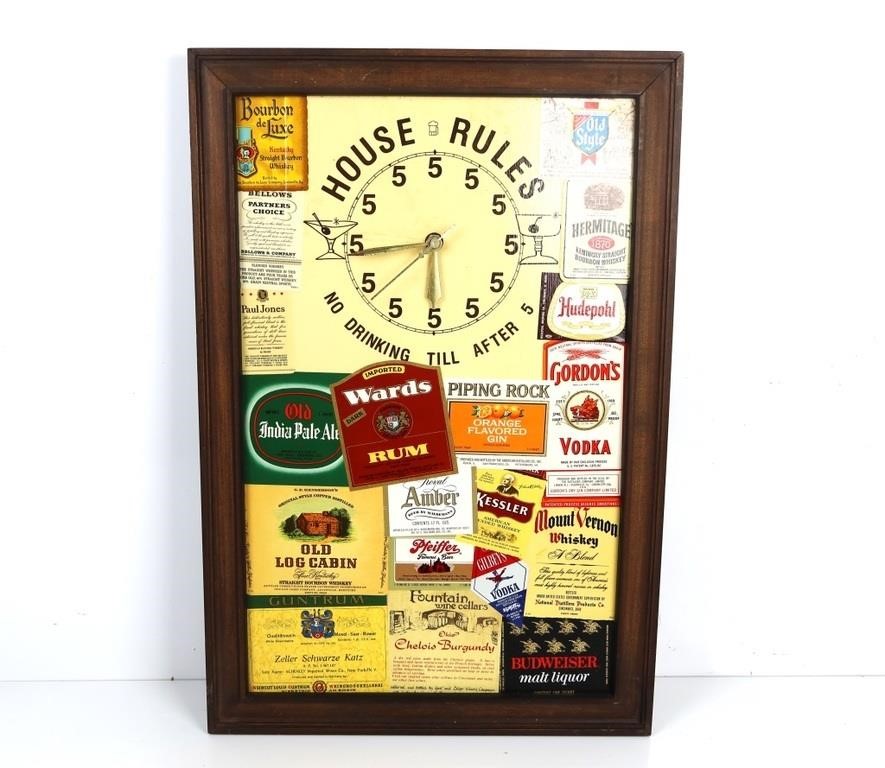 BEER LABEL CLOCK