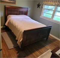Queen size bed, mattress, box spring, quilted