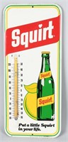 SQUIRT TIN EMBOSSED THERMOMETER