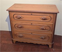 Antique 3 drawer Chest of Drawers #1