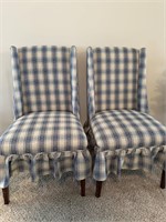 Upholstered chairs (plaid)
