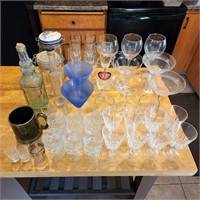 Large Lot Of Kitchen Glassware