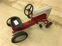 Ford Red & White Metal Pedal Tractor