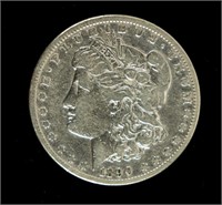 Coin 1890-CC Morgan Silver Dollar-VG+