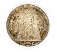 Coin 1874 5 Francs France Hercules-XF