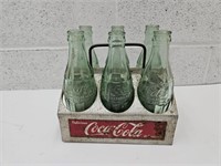 Aluminum Coca Cola Bottle Carrier & Bottle SEE