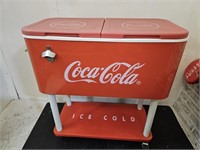 Coca Cola Ice Chest Cooler with Wheels 30 x 33"h