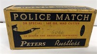 Vintage Police-Match peters 38 special a