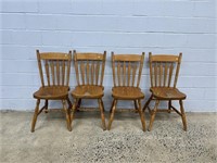 4 Plank Seat Dining Chairs