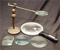Five various magnifying glasses