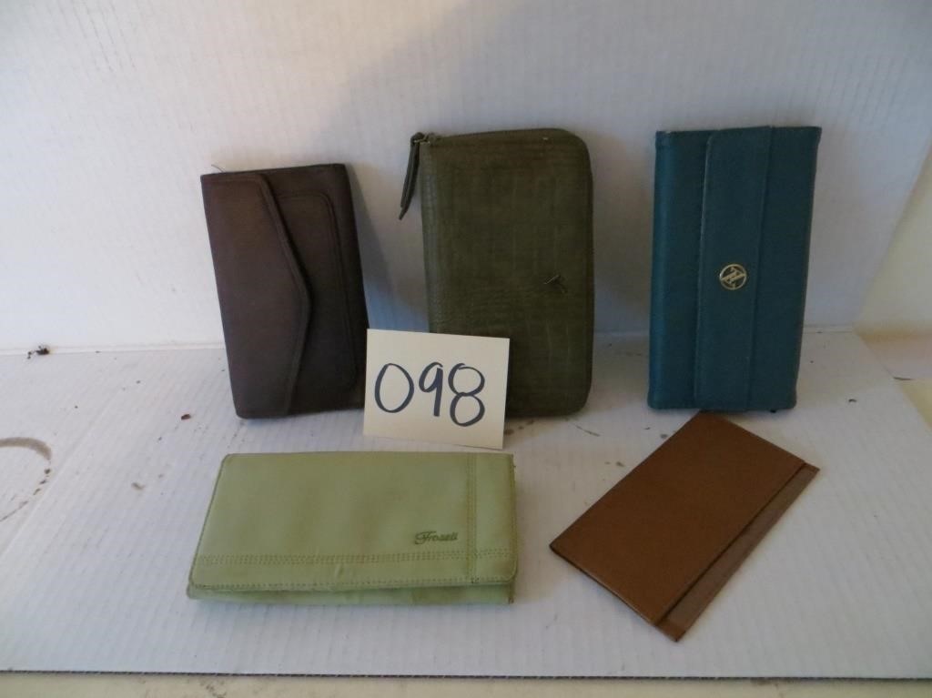 Six Wallets/Checkbooks - Fossil & Others