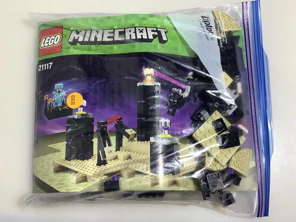 Bagged Lego Kit with manual. No box. Minecraft