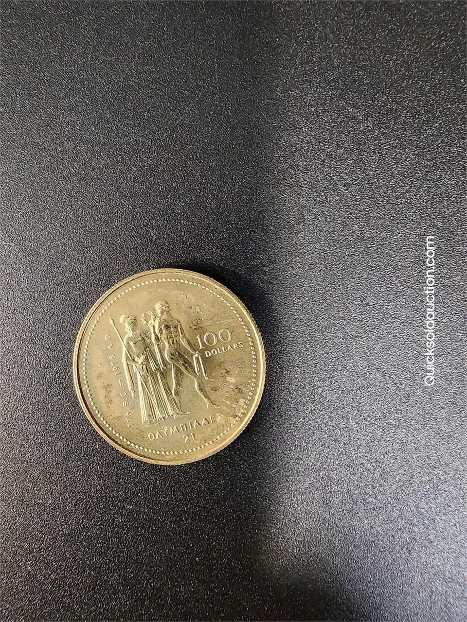 Olympic Gold Coin  776 BC-1976 $100 Dollars
