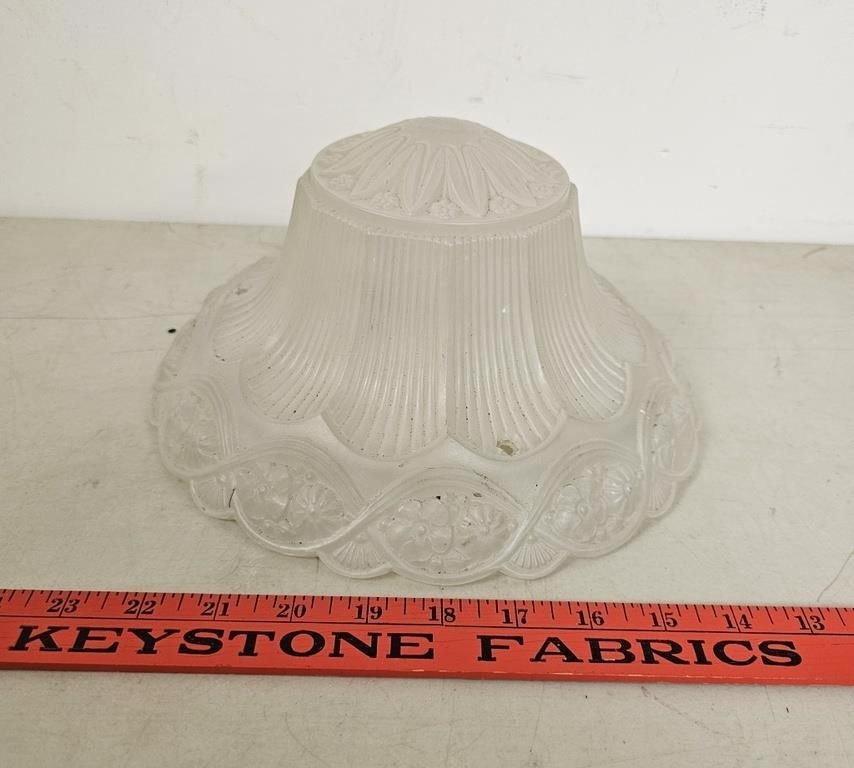 Vintage Frosted Ceiling Shade - Nice - Needs