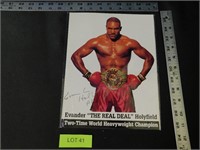 Signed Pic of Evander Holyfield With COA Letter