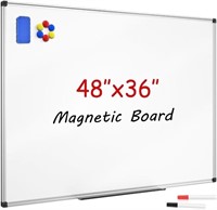 W5312  Magnetic Whiteboard 48 x 36 Inch - Silver F