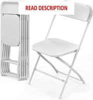 VINGLI 6 Pack White Folding Chair  350lb