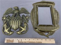 Brass Navy Plaque & Frame