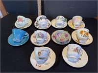 10 sets of cups & saucers- see pictures