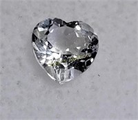 gemstone .90 carat heart shape goshenite