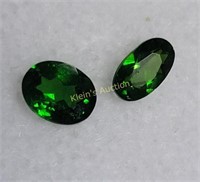 gemstones pair of oval diopside's .70 carat